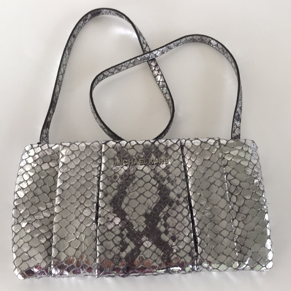 Michael Kors Metallic Embossed leather shoulder bag